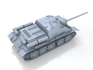 su-85 - soviet self-propelled 3D Model