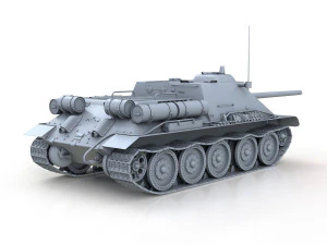su-85 - soviet self-propelled 3D Model