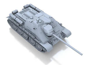 su-85 - soviet self-propelled 3D Model