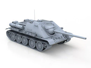 su-85 - soviet self-propelled 3D Model