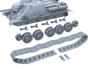 su-85 - soviet self-propelled 3D Model