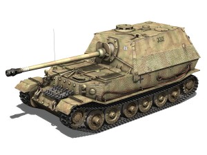 sdkfz 184 - elefant tank destroyer - tiger - 332 3Dモデル