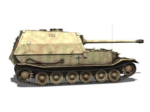 sdkfz 184 - elefant tank destroyer - tiger - 332 3Dモデル