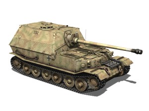 sdkfz 184 - elefant tank destroyer - tiger - 332 3Dモデル