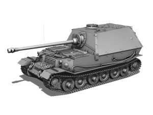 sdkfz 184 - elefant tank destroyer - tiger - 332 3Dモデル