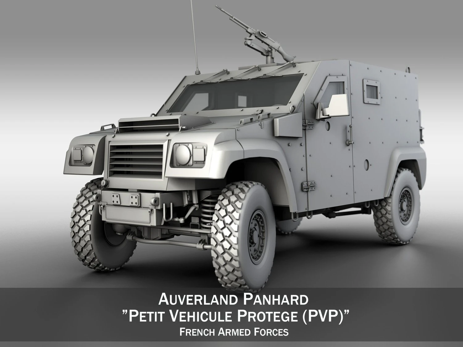 auverland panhard pvp - french army 3D Model .c4d .max .obj .3ds .fbx .stl .blend 