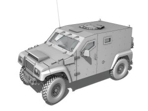 auverland panhard pvp - french army 3D Model
