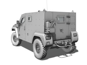 auverland panhard pvp - french army 3D Model