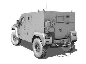 auverland panhard pvp - french army 3D Model