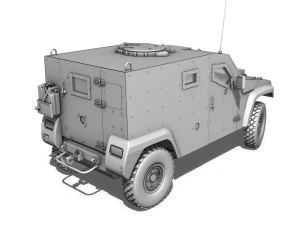 auverland panhard pvp - french army 3D Model
