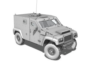 auverland panhard pvp - french army 3D Model
