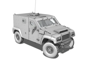 auverland panhard pvp - french army 3D Model
