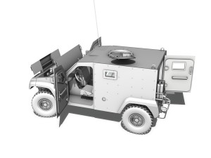 auverland panhard pvp - french army 3D Model