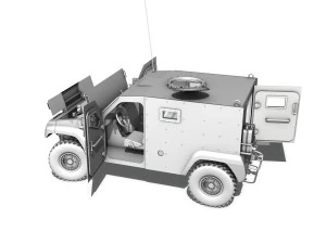 auverland panhard pvp - french army 3D Model