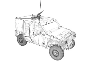 auverland panhard pvp - french army 3D Model