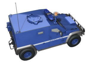 auverland panhard pvp - gendarmerie 3D 모델