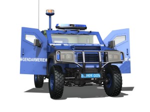 auverland panhard pvp - gendarmerie 3D 모델