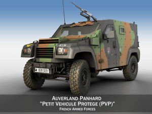 auverland panhard pvp - french army 3D 모델