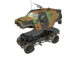 auverland panhard pvp - french army 3D Model