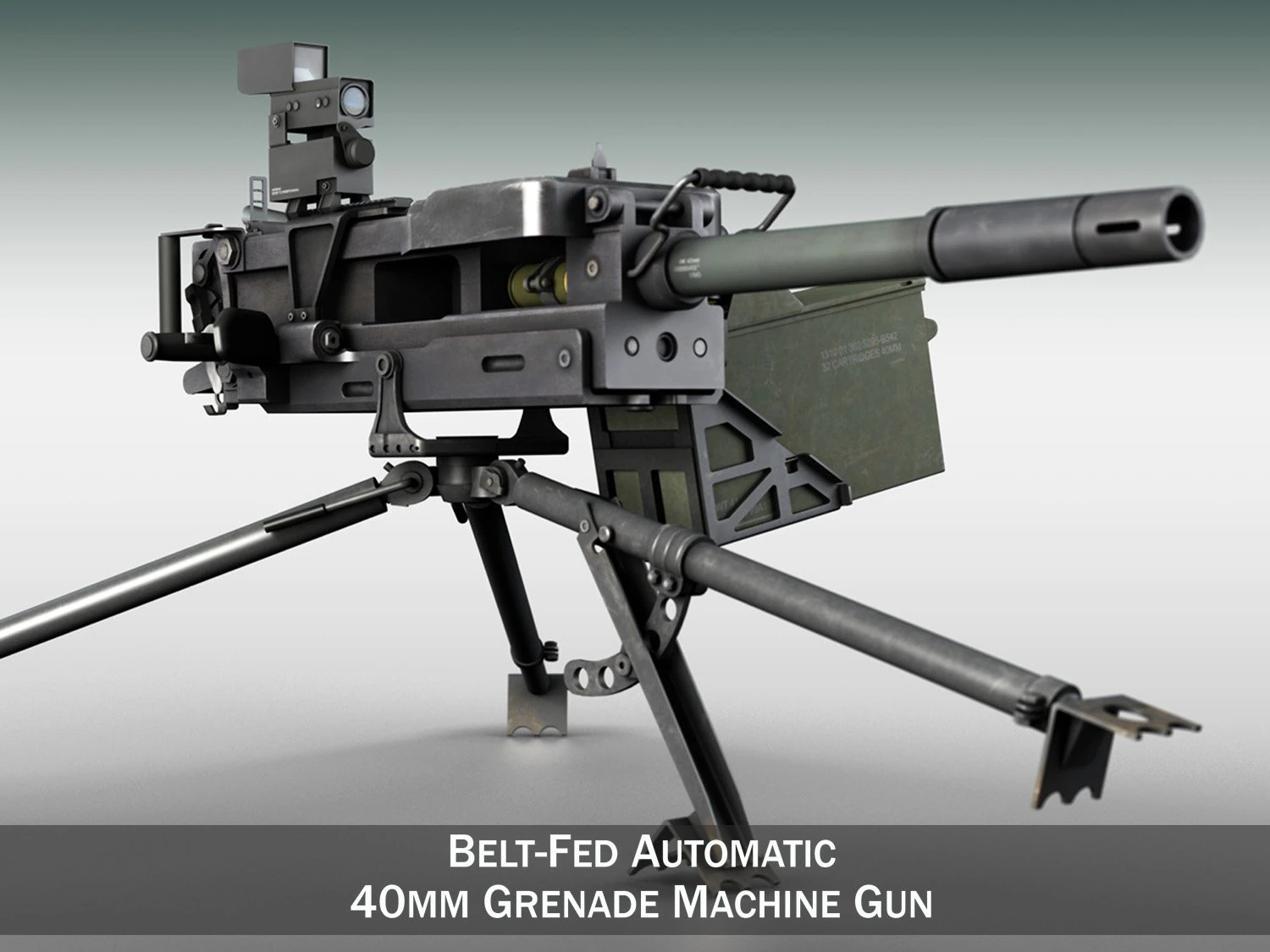 gmg 40mm grenade machine 3D Model .c4d .max .obj .3ds .fbx .stl .blend