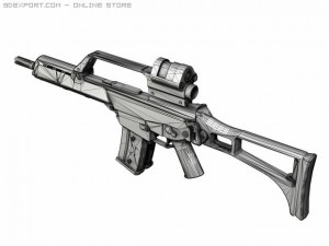 g36 assault rifle 3D Model