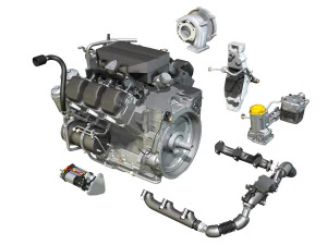 truck diesel engine 3D Model