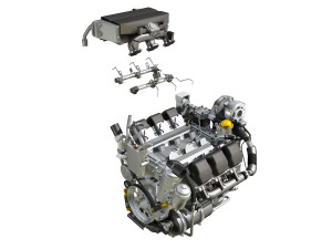 truck diesel engine Modello 3D