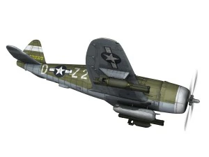 republic p47d thunderbolt 3D Model