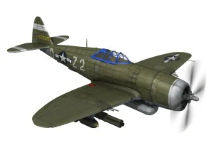 republic p47d thunderbolt 3D Model