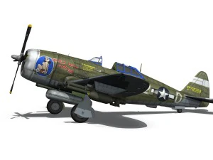 republic p47d thunderbolt 3D Model
