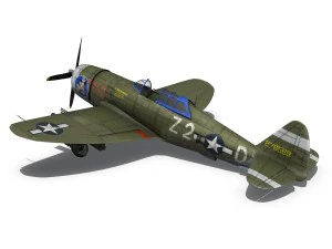 republic p47d thunderbolt 3D Model
