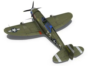 republic p47d thunderbolt 3D Model