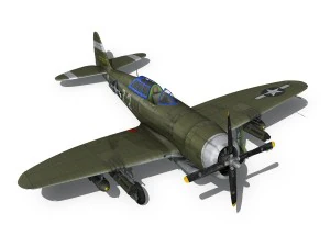 republic p47d thunderbolt 3D Model