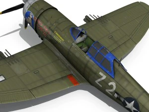 republic p47d thunderbolt 3D Model