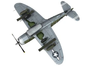 republic p47d thunderbolt 3D Model