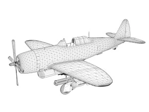 republic p47d thunderbolt 3D Model