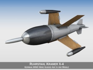 ruhrstahl-x4 - german ww2 aa-missle 3D Model