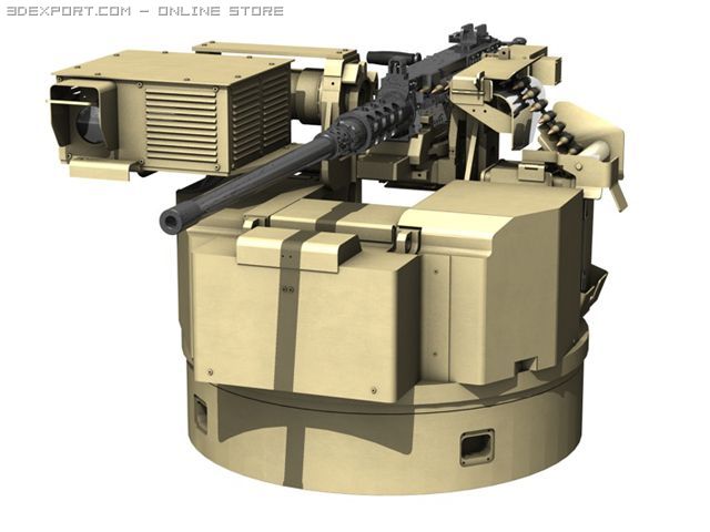 remote station rws browning m2 3D Model .c4d .max .obj .3ds .fbx .stl .blend 