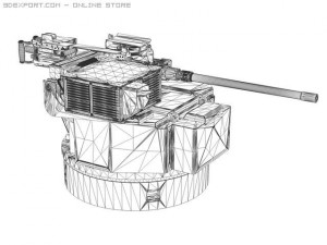 remote station rws browning m2 3D Model
