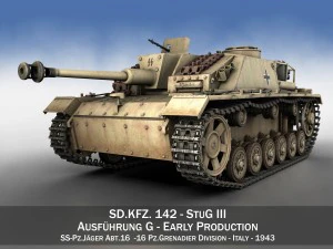 stug iii - ausfg - erken &uuml;retim 3D Model