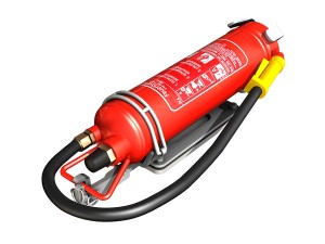 fire extinguisher with vehicle mounting Modello 3D