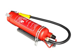 fire extinguisher with vehicle mounting Modello 3D