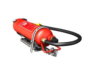 fire extinguisher with vehicle mounting Modello 3D
