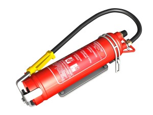 fire extinguisher with vehicle mounting Modello 3D