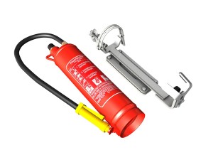 fire extinguisher with vehicle mounting Modello 3D