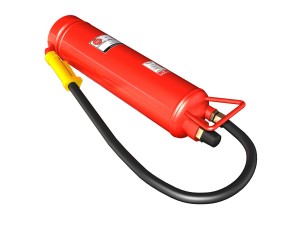 fire extinguisher with vehicle mounting Modello 3D