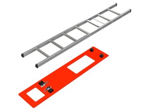 alu ladder with vehicle mounting 3D Model