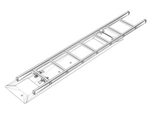 alu ladder with vehicle mounting 3D Model