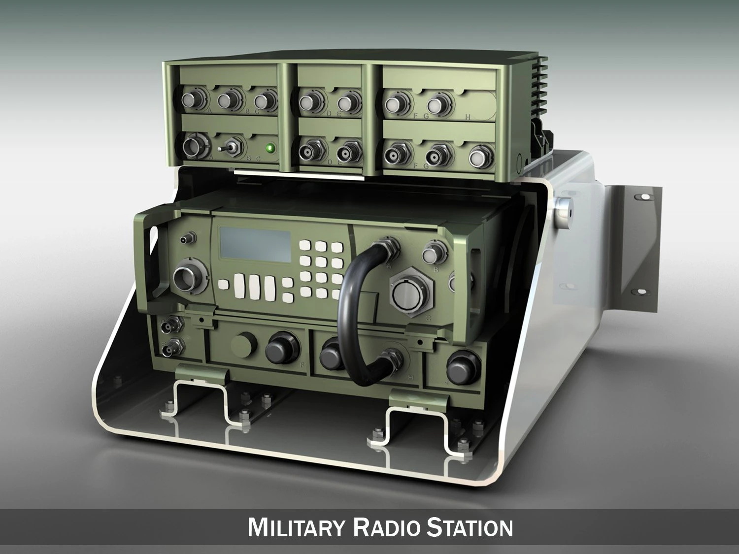 vhf military radio station 3D Model .c4d .max .obj .3ds .fbx .stl .blend 