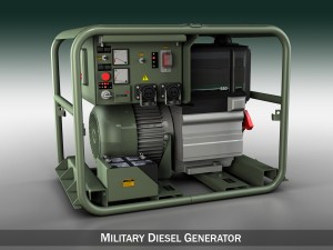 diesel generator military 3D 모델